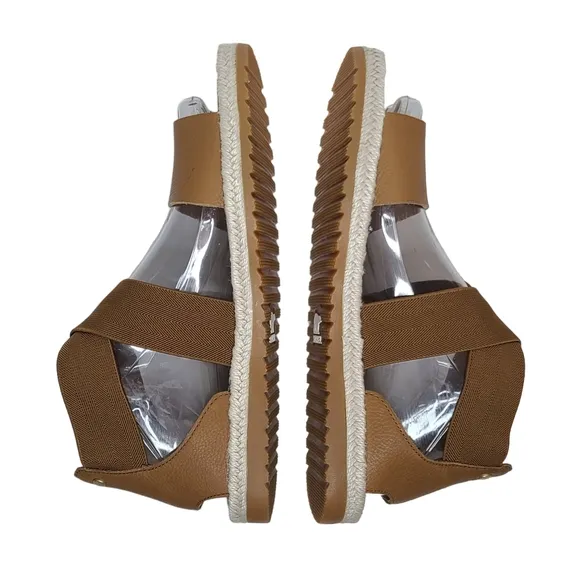 Sorel Ella Jute Sandals Camel Brown NL3914-224 Size 8 NWOB