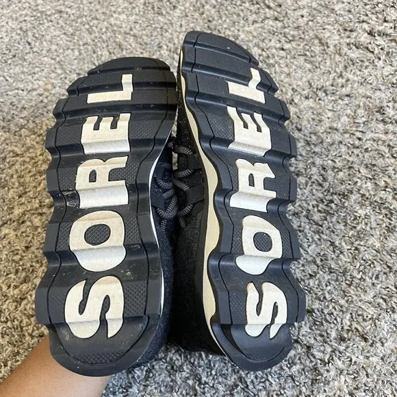 Sorel Kinetic Knit Women's Sneakers Shoe Black Comfort Hiking Trail 9.5 Lace up