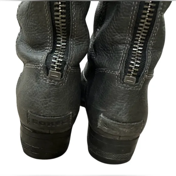 Sorel knee high olive green grayish boots size 9 B4