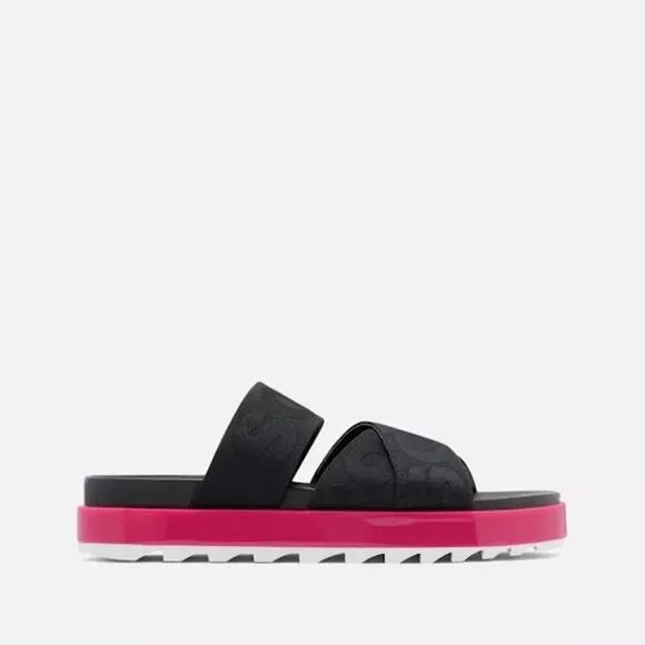 Sorel Roaming Sport Sandal Black Punch Pink Strap Sandals Size 10.5 NEW
