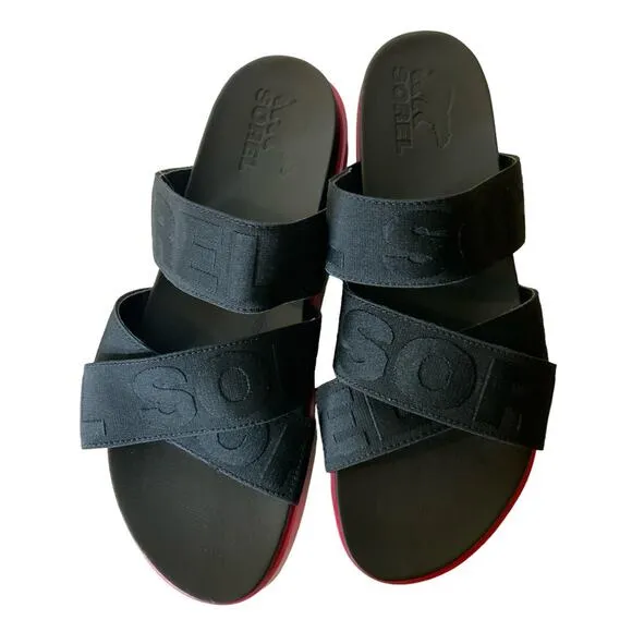 Sorel Roaming Sport Sandal Black Punch Pink Strap Sandals Size 10.5 NEW