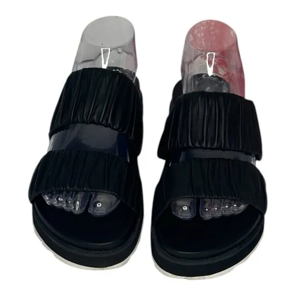 Sorel Roaming Two-Strap Black Slide Sandals Size 7