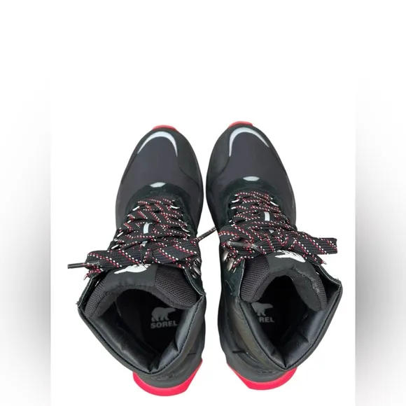 Sorel Women's Boots Kinetic RNEGD Conquest lBlack‎ Red NL4400012 Size 9 High Top