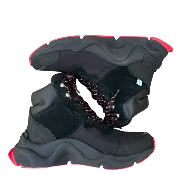 Sorel Women's Boots Kinetic RNEGD Conquest lBlack‎ Red NL4400012 Size 9 High Top