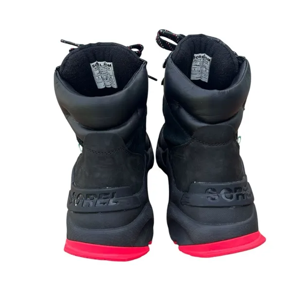 Sorel Women's Boots Kinetic RNEGD Conquest lBlack‎ Red NL4400012 Size 9 High Top