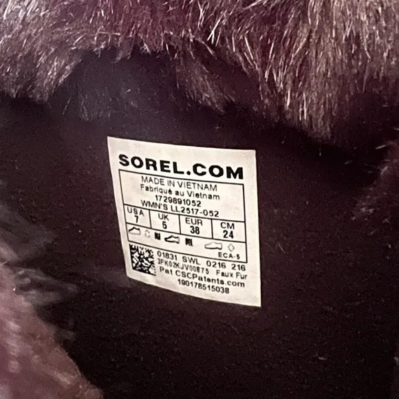 Sorel Women's Tivoli Mid-Calf Quarry Black Houndstooth Snow Winter Boots, size 7