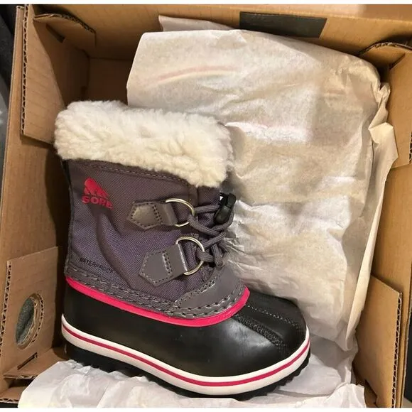 Sorel Youth Yoot PAC Nylon Waterproof Winter‎ Snow Boots Size 8