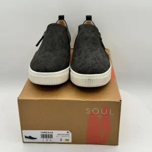 Soul Naturalizes Turner Faux Leather Womens Sneakers  Size 8  Color Black  NEW!