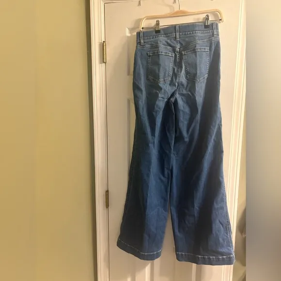 SPANX SEAMED FRONT, WIDE LEG JEANS- VINTAGE INDIGO Medium NWT