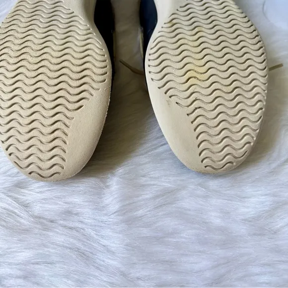 Sperry Top-Sider Authentic Original 2-Eye Boat Shoes Navy Leather White Size 10M
