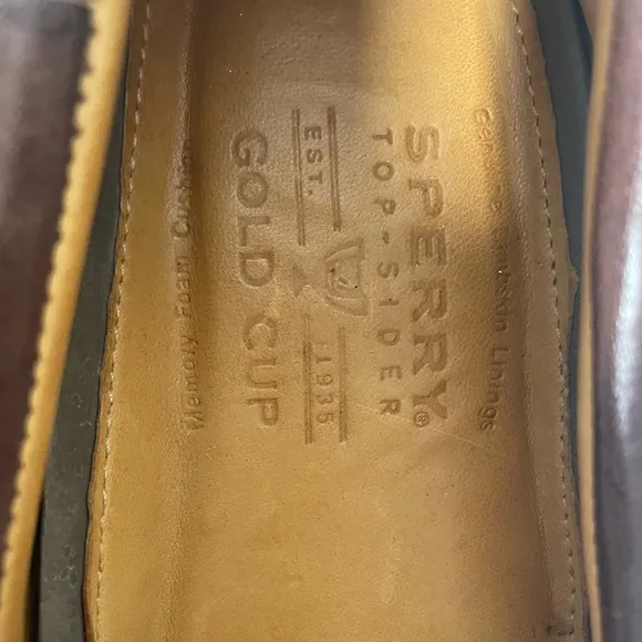 Sperry Top Sider Gold Cup Leather Slip On Loafers Mens 8.5