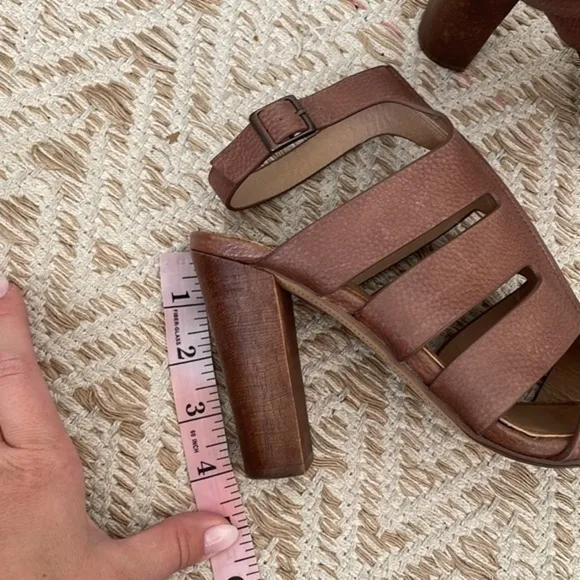 Splendid ankle strap, leather sandals, brown 7.5.