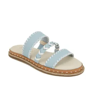 Splendid Caia Sandals Womens US 8 Aqua Blue Leather Braided Strap Slip-On KHD637