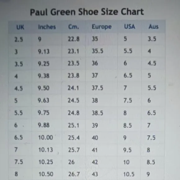 SS1607 GUC $338 Paul Green Mimi Pointed Toe Flats size 3.5 US 6
