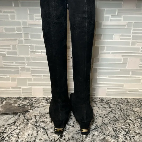St. John Made in Italy Suede Knee High Boots - 7.5B