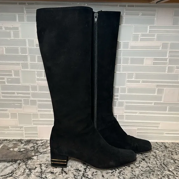 St. John Made in Italy Suede Knee High Boots - 7.5B