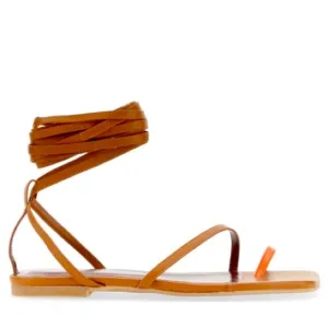 Staud Nicola Gladiator Lace up leather Sandals, 38