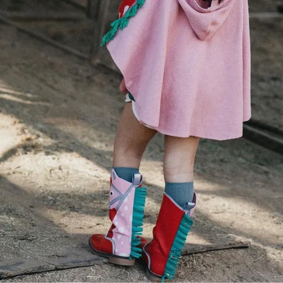 Stella McCartney Kid girl horse patch high boots