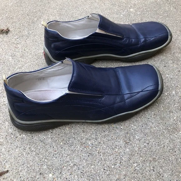 Steve Madden Pastor Blue Leather Slip On Loafers Size 10.5D