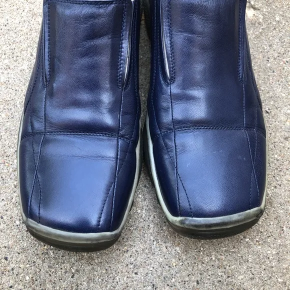 Steve Madden Pastor Blue Leather Slip On Loafers Size 10.5D