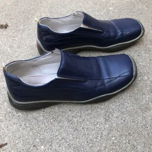 Steve Madden Pastor Blue Leather Slip On Loafers Size 10.5D