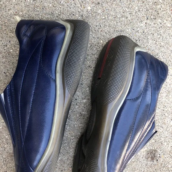 Steve Madden Pastor Blue Leather Slip On Loafers Size 10.5D