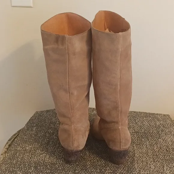 Steve Madden tan suede leather western rider boots size 8