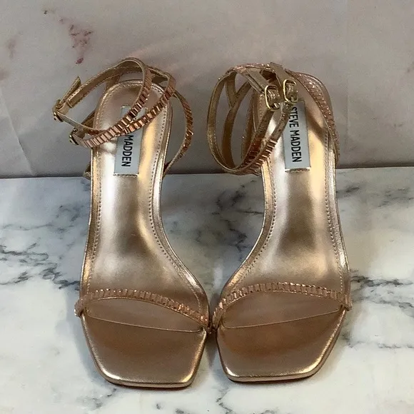 Steve Madden Women's Dress Sandals Rose Gold Size 6.5