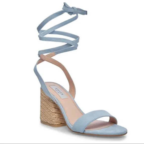 Steven by Steve Madden Yasi Blue Suede Sandals