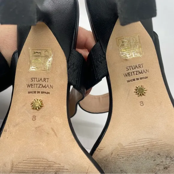 Stuart Weitzman Black Sandals Minimalist Design