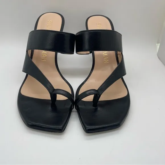 Stuart Weitzman Black Sandals Minimalist Design