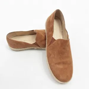 Stuart Weitzman Nugal Espadrille Slip On Flats Brown size 9