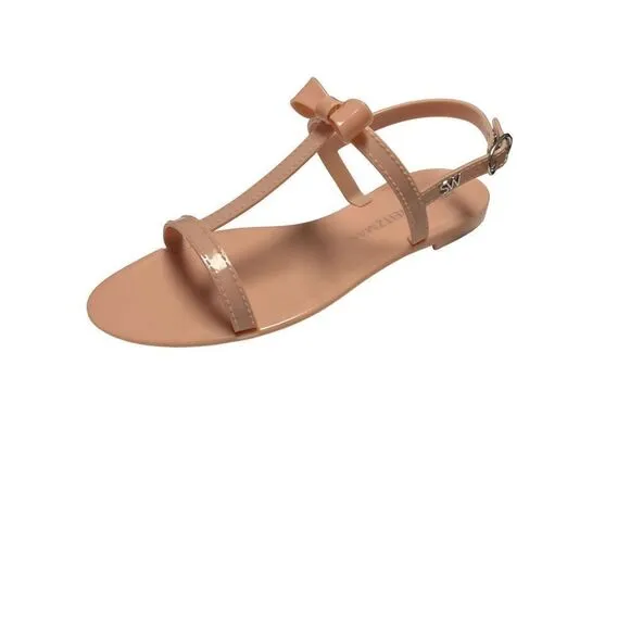 STUART WEITZMAN NWT Mellie Bow Jelly Flat Sandals