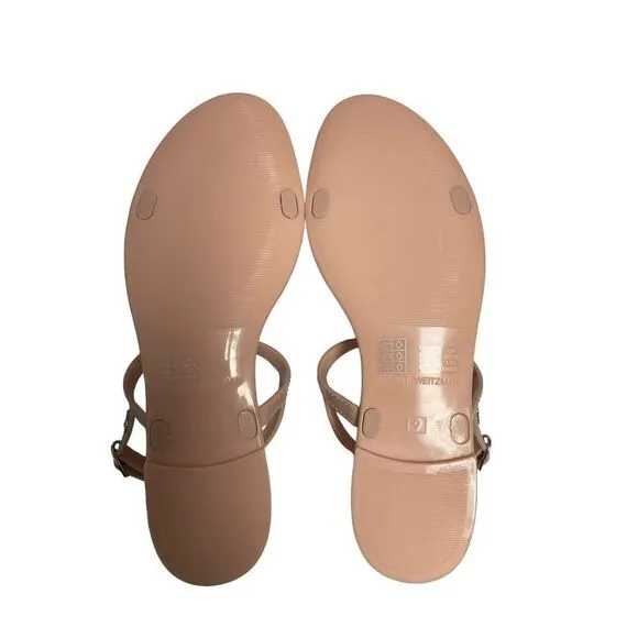 STUART WEITZMAN NWT Mellie Bow Jelly Flat Sandals