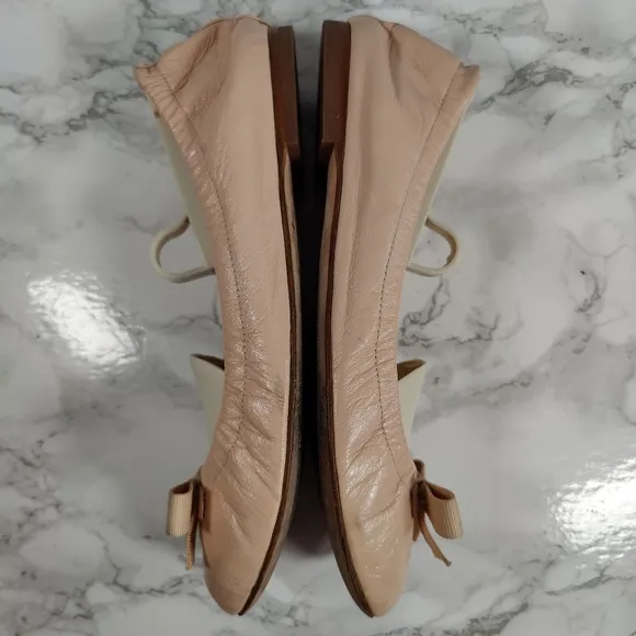 Stuart Weitzman Raven Pink Leather Ballet Flats Size 7.5