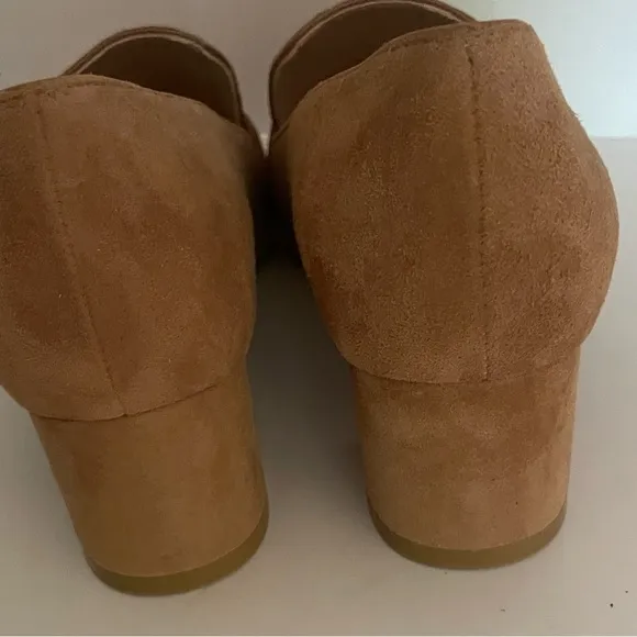 Stuart Weitzman Riela 50 Tan Suede Pumps Loafers Size 7.5