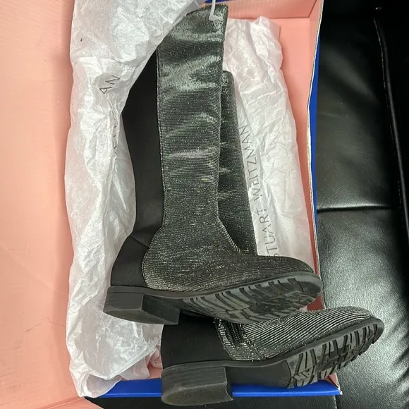 Stuart Weitzman Shimmer Knee High Boots Size 11 (EU 28).
