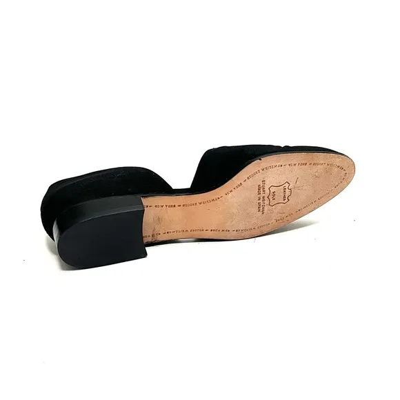 STUART WEITZMAN | Vintage 1980s black nylon charm bracelet d’Orsay loafers