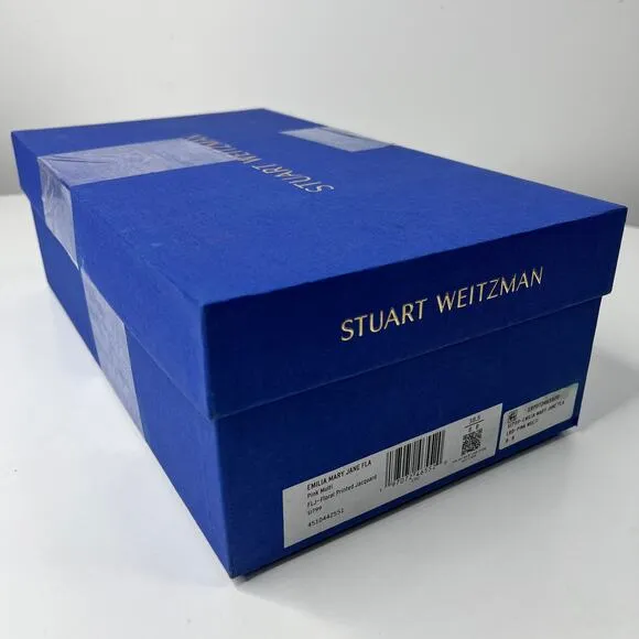 Stuart Weitzman | Women's | 8 | Emilia Mary Jane Flats | Pink Multi | Jacquard