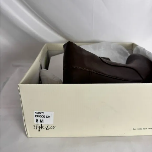 Style &amp; Co. Brown Heeled Boots‎ with Knee-High Design