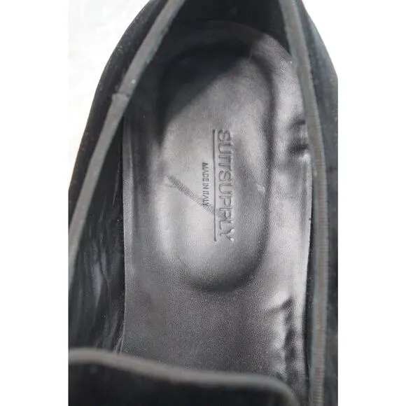 Suit Supply Men’s Velvet Black Tasseled Slip on Loafers Italy Size 43 / US 10