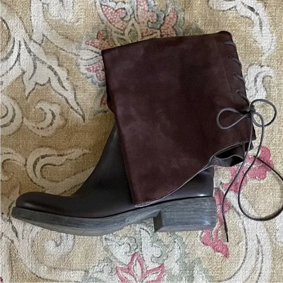 Sundance | “At a Glance” Suede Lace-Back Knee Hi Boots, Sz 8.5/39 ♥ Neve…