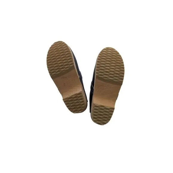 Swedish Hasbeens 37 Husband Clogs Black Mule