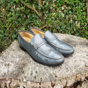 Sz 11 Vintage Men's Oakwoods Gray Dress Loafers