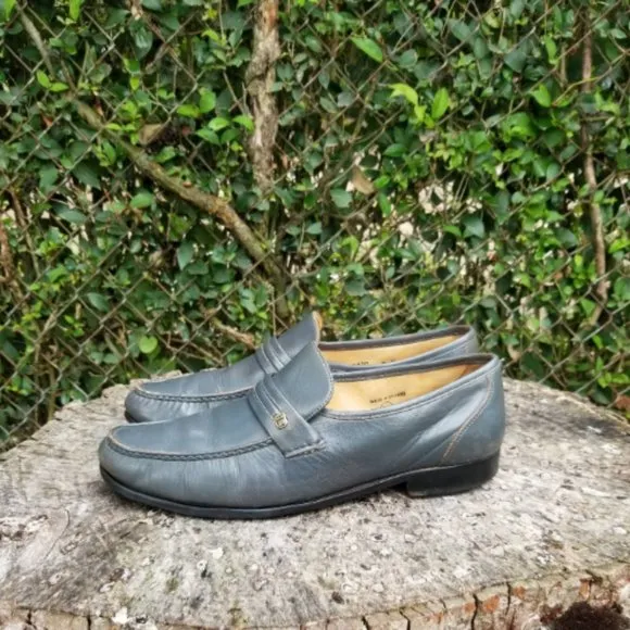 Sz 11 Vintage Men's Oakwoods Gray Dress Loafers