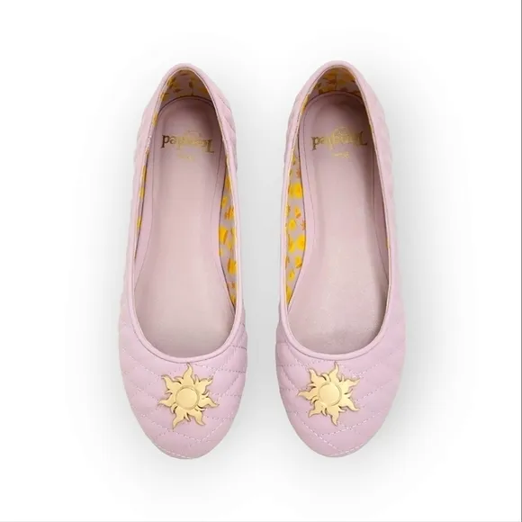 Tangled Disney Tangled Sun Quilted Flats 9/10 New without tags!