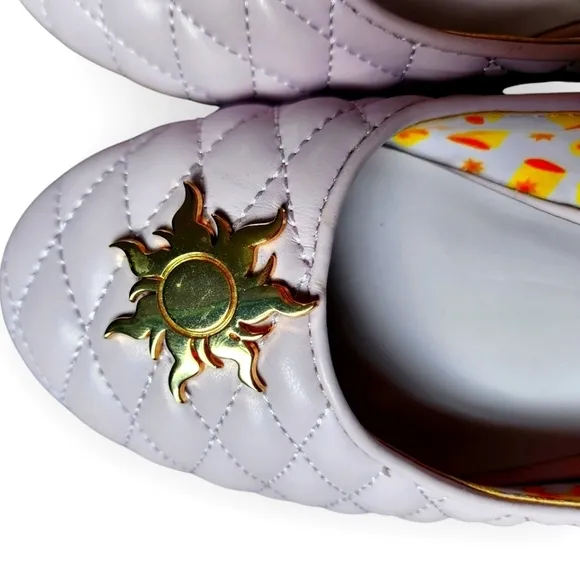 Tangled Disney Tangled Sun Quilted Flats 9/10 New without tags!
