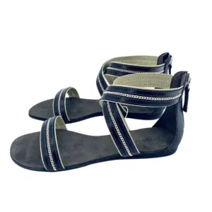 Tapeet Vicini Brown Leather Flat Sandals Gladiator Leather SZ 40 EU 9.5 US NIB