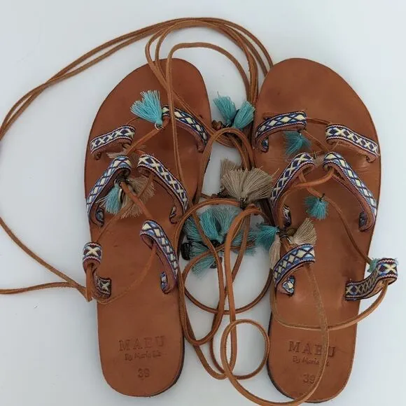 Tassel Wrap Sandal Mabu by Maria BK Size 9