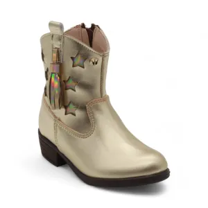 Taylor Girl's Metallic Gold Faux Leather Boots